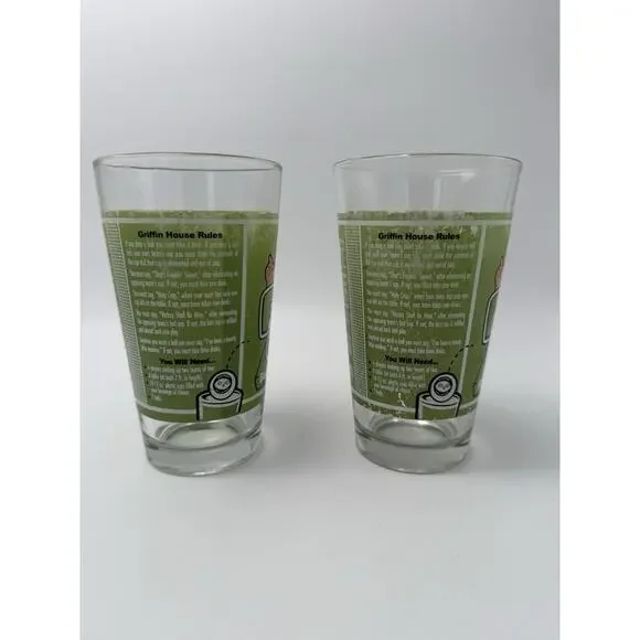 Set Of 3 Family Guy Drinking Pint Glass Game Official 2004 Funny Gift Barware - Picture 7 of 7